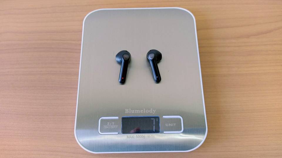SoundPEATS「TrueAir2」の本体重量